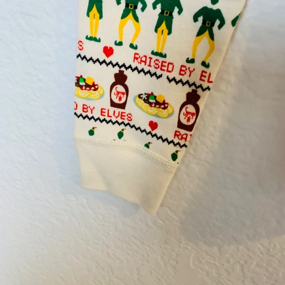 Hanna Andersson Elf Christmas Movie Long John Pajama Top Child 14-16 Fair Isle